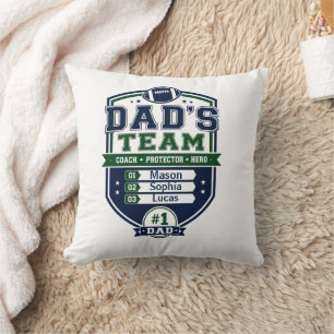 Personalised Dad’s Team Father’s Day football gift Cushion