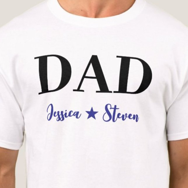 Personalised Dad Script T-Shirt (Personalized Dad Script T-Shirt)