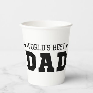 Personalised Dad Shirt, World Best Dad Fathers Day Paper Cups