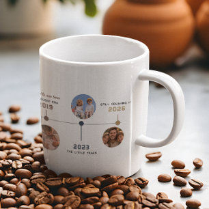 Personalised Dad Timeline Photo Story Coffee Mug