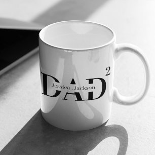 Personalised Dad With Two Children Coffee Mug