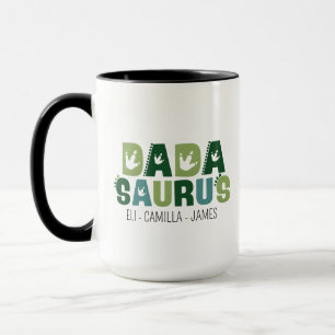 Personalised Dadasaurus Mug, Custom Dino-Themed  Mug