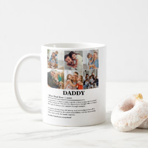 Personalised Daddy Definition 6 Photo Collage Coffee Mug