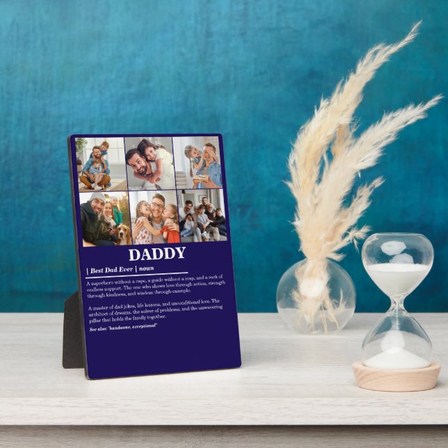 Personalised Daddy Definition 6 Photo Collage Plaque (Side)