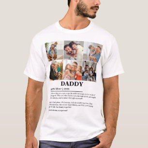 Personalised Daddy Definition 6 Photo Collage T-Shirt