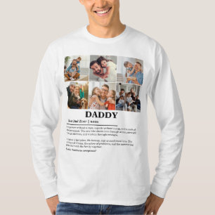 Personalised Daddy Definition 6 Photo Collage T-Shirt