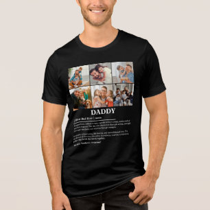 Personalised Daddy Definition 6 Photo Collage Tri-Blend Shirt