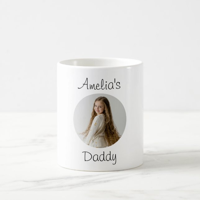 Personalised Daddy Gift – Custom Child Face -  Coffee Mug (Center)