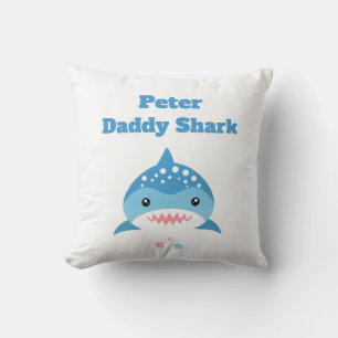 Personalised Daddy Shark Custom Name  Cushion
