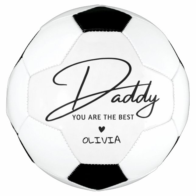 Personalised Daddy You Are The Best Typography Soccer Ball (Front)