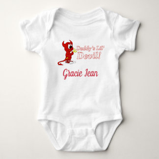 Personalised Daddy's Lil Devil with Cute Devil Baby Bodysuit
