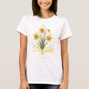 Personalised Daffodil Birth Flower Name Shirt