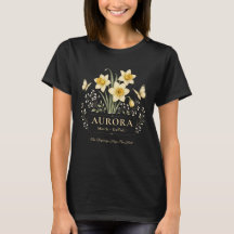 Personalised Daffodil Butterfly Birth Flower Shirt