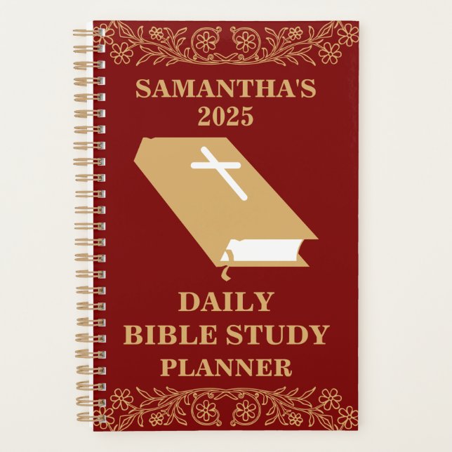Personalised Daily Bible Study Christian Women Planner (Front)