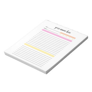 Personalised Daily Journal Notepad