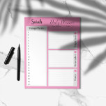 Personalised Daily planner Notepad<br><div class="desc">Personalised name Daily planner with to do list,  notes,  important things to do,  and date and top priority. Very functional and boosts productivity. It is minimalist and modern design,  elegant and simple.</div>