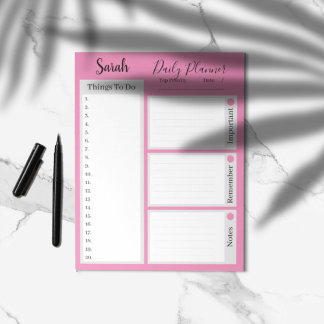 Personalised Daily planner Notepad