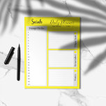 Personalised Daily planner Notepad<br><div class="desc">Personalised name Daily planner with to do list,  notes,  important things to do,  and date and top priority. Very functional and boosts productivity. It is minimalist and modern design,  elegant and simple.</div>