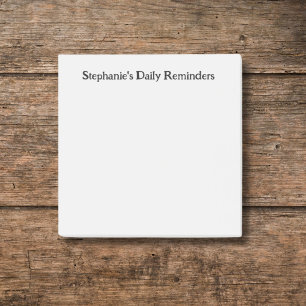 Personalised Daily Reminder Sticky Post-it Notes