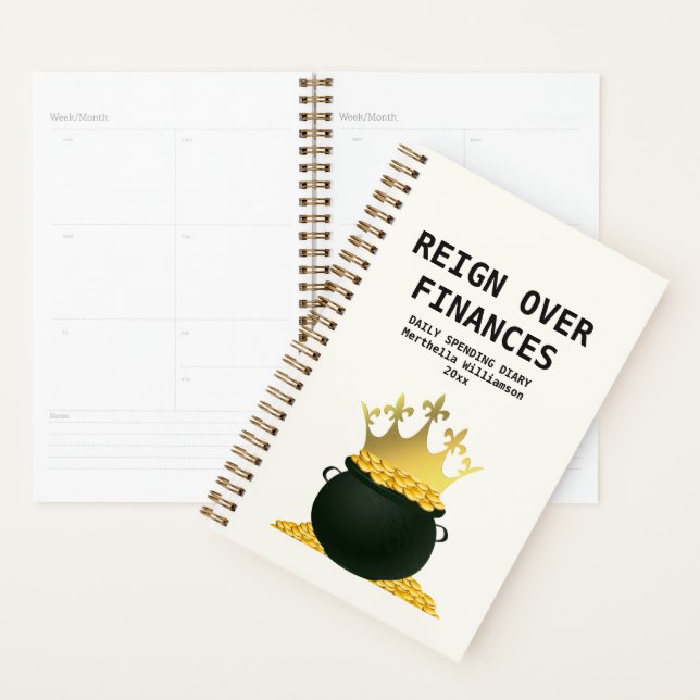 Personalised Daily Spending Budgeting Diary Planner (Display)