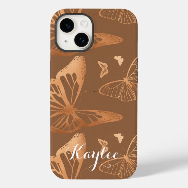 Personalised Dainty Butterfly Phone Case (Back)