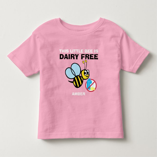 Personalised Dairy Free Bumble Bee Alert Shirt (Front)