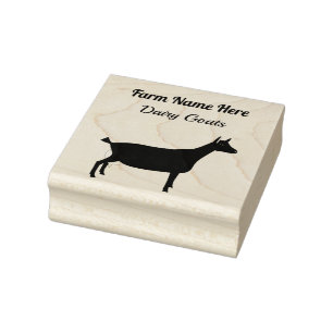 Personalised Dairy Goat Farm Rubber Stamp