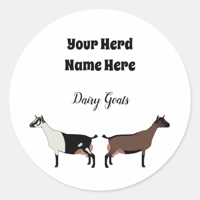 Personalised Dairy Goat Sticker (Front)