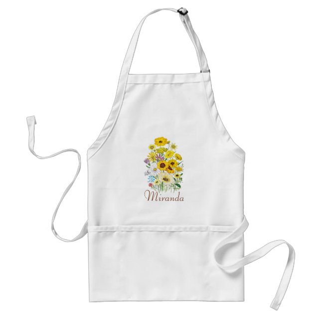 Personalised Daisies Apron (Front)