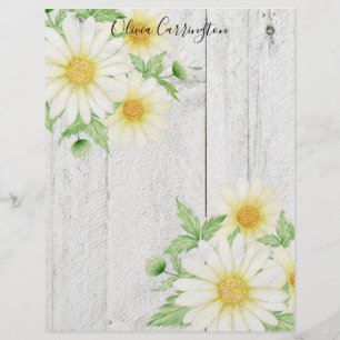 Personalised Daisies Name  Custom Letterhead