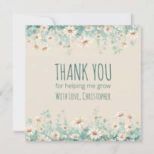 Personalised Daisy Best Teacher Ever Appreciation Card