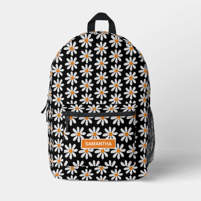 Personalised Daisy Boho Printed Backpack (Front)