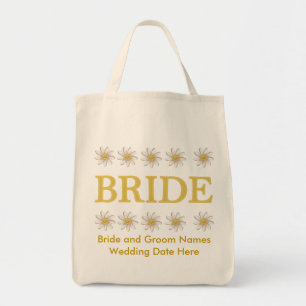 Personalised Daisy Bride Tote Bag