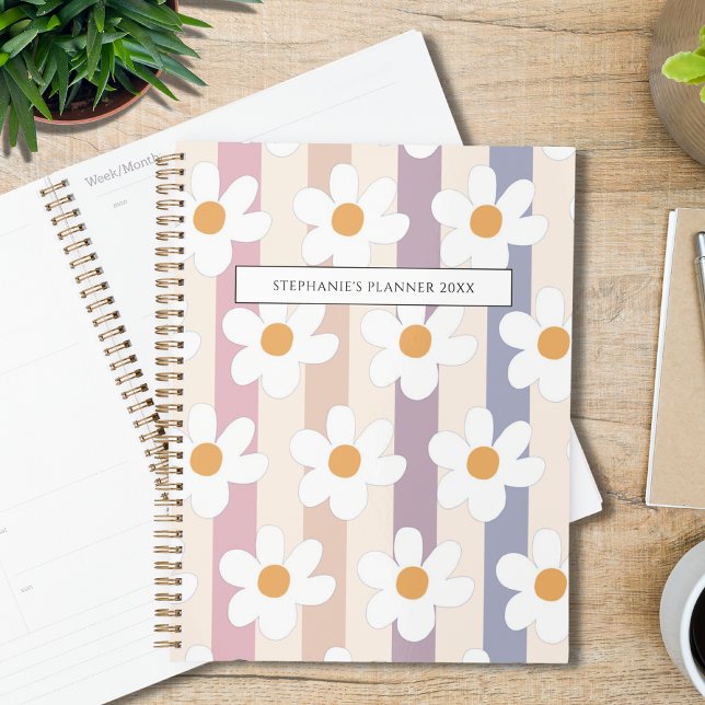 Personalised Daisy Floral Pattern Pastel Planner (Creator Uploaded)