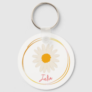 Personalised Daisy Keyring 