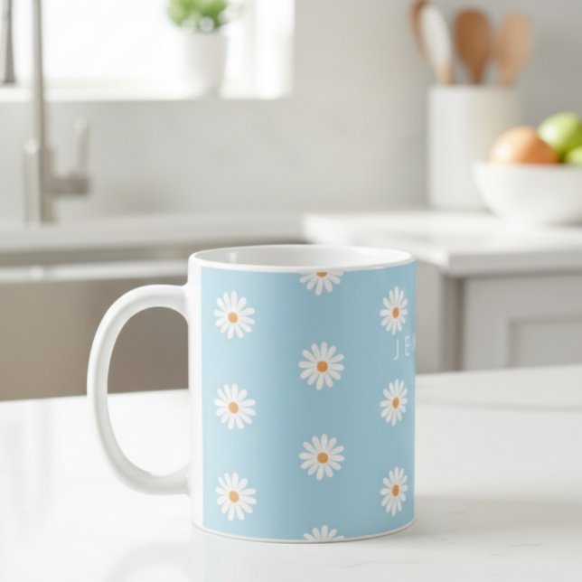 Personalised Daisy Mug, Flower Name Gift, Daisy  Coffee Mug (Creator Uploaded)