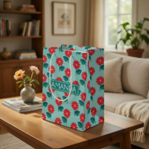 Personalised Daisy Pattern Gift Bag