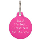 Personalised Daisy Pet Tag - Green/Pink