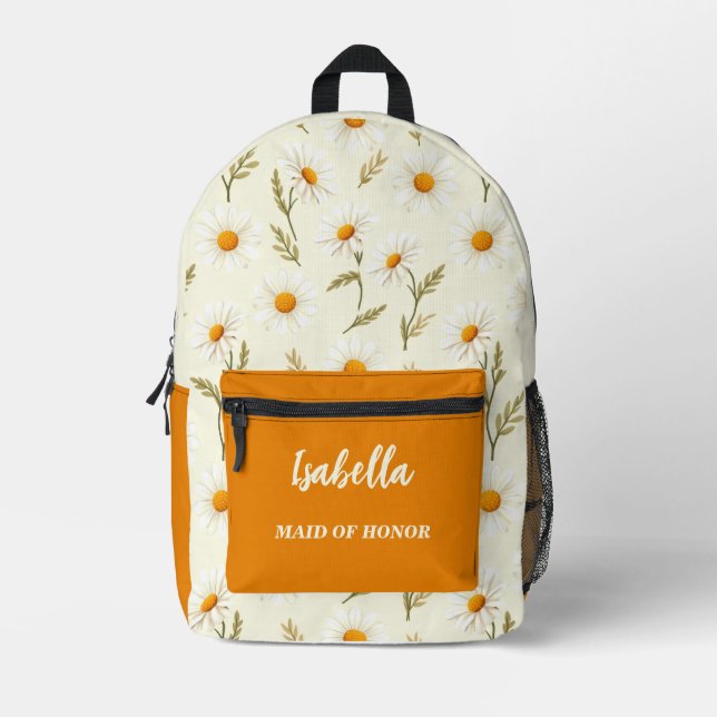 Personalised Daisy Printed Backpack (Front)