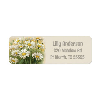 Personalised Daisy Return Address Labels