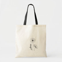 Personalised Daisy Tote Bag with Name