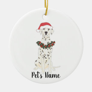 Personalised Dalmatian Christmas Ceramic Ornament