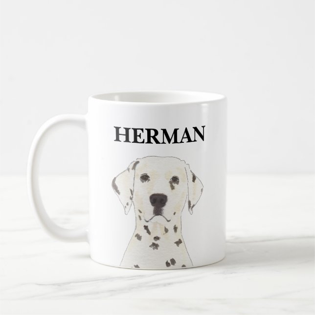 Personalised Dalmatian Coffee Mug (Left)