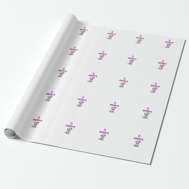 Personalised Dalmatian Puppy Monogram - Wrapping Paper (Unrolled)