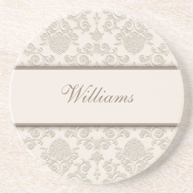 Personalised Damask coasters (Front)