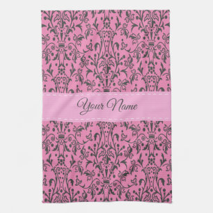 Personalised Damask Tea Towel