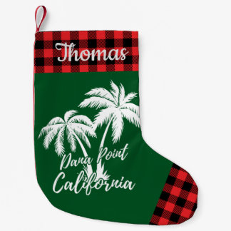 Personalised Dana Point California Palm Trees Small Christmas Stocking