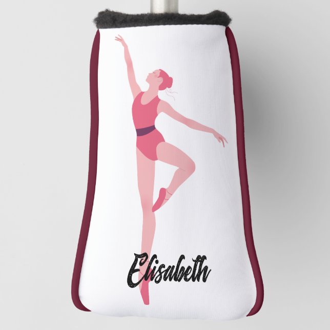 Personalised Dance Ballerina Golf Elegant Ballet Golf Head Cover (Rotate 90)