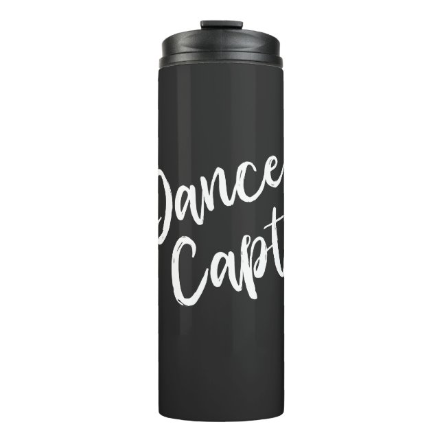 Personalised Dance Captain Choreographer Black Thermal Tumbler (Front)