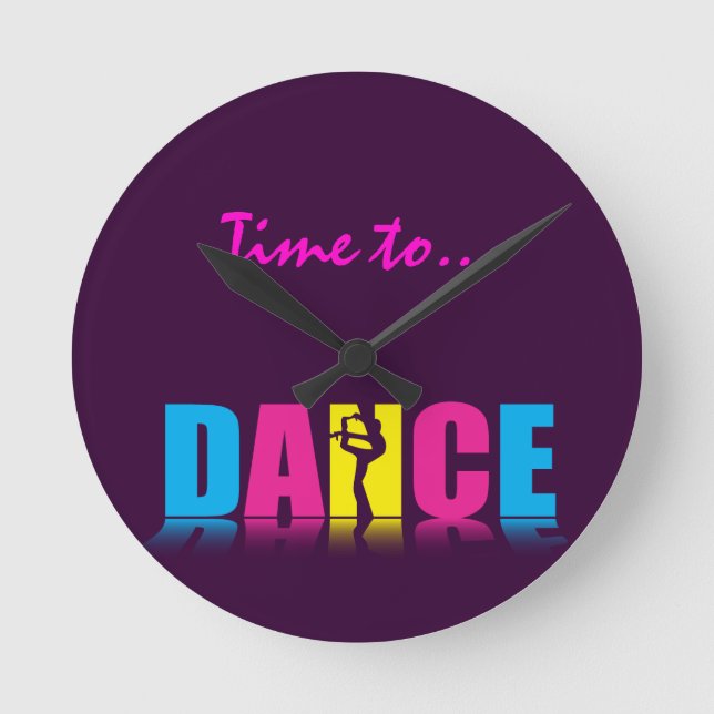 Personalised Dance Dancer Round Clock (Front)